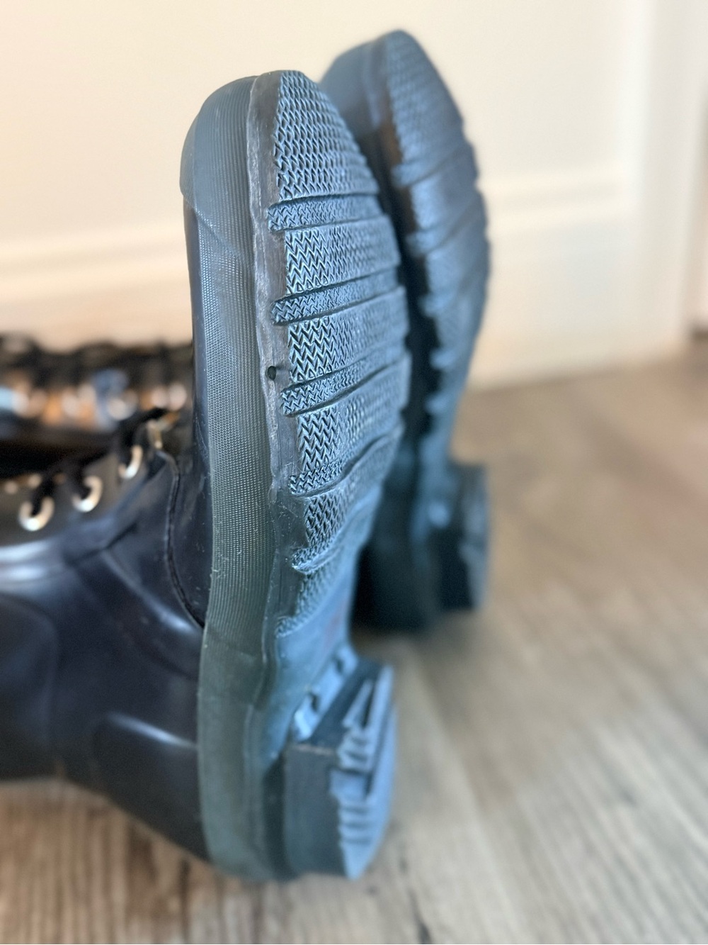 Hunter Watling Tall Lace-Up Rain Boots Knee-High- Rare-Discontinued - Picture 9 of 9